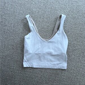 Lululemon built-in bra White Sleeveless Crop Top size XS